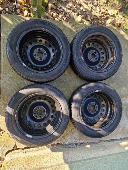 185 60 R 15 jante tabla cu cauciucuri de iarna 4 x 100 ~ ET 50 ~