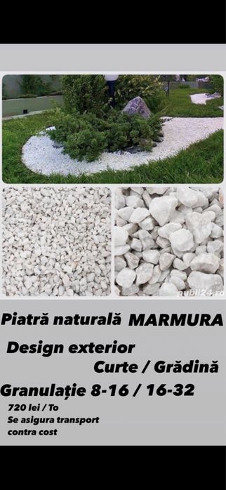 Piatra Ornamentala Decorativa Curte ,Gradina Alb Gri-Albastrui Negru