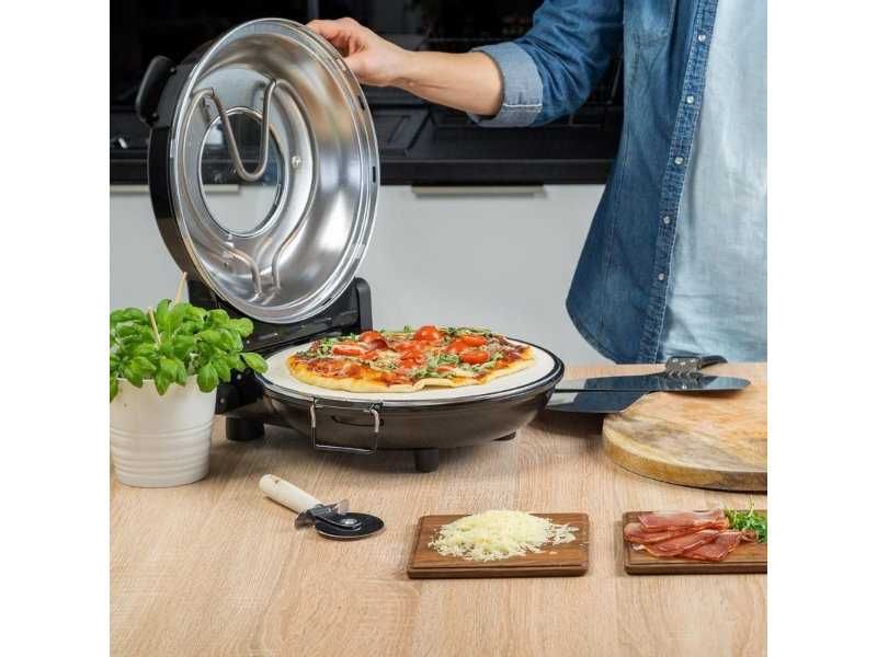 Фурна за Пица с Керамичен Камък и Прозорец Teesa SUPREME, 1200W