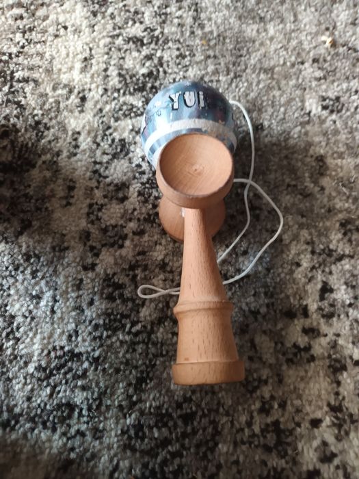 Kendama krom albastra