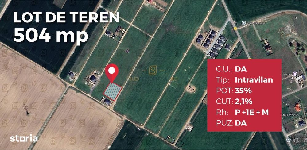 Lot de teren intravilan, 504 mp, Mega Park Vidra, If, Calea Bucuresti