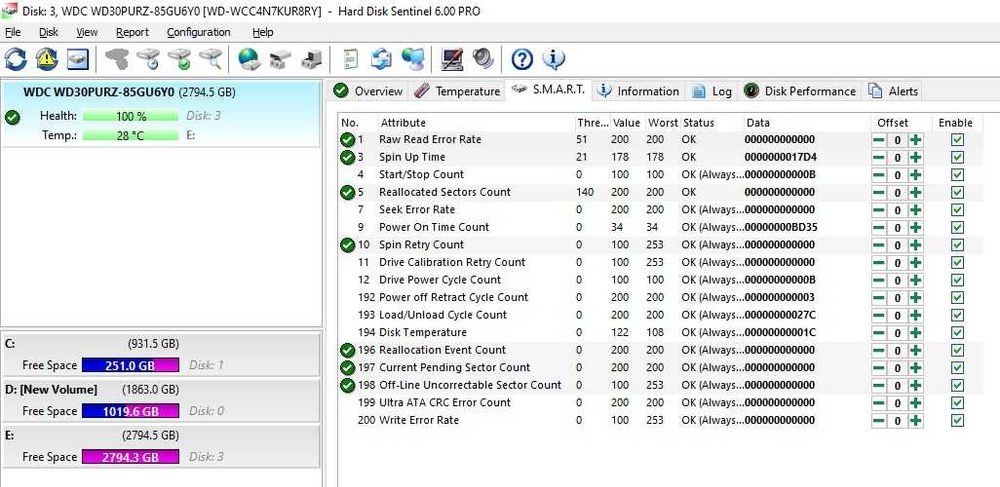 Hard disk desktop Western Digital WD Purple 3.5 3TB 64MB SATA3