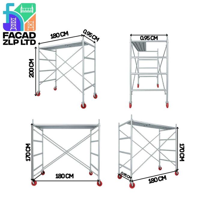 Леса строительные, комплект с поддоном и балонами, завод, Китай