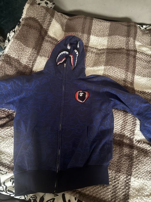 BAPE 30th Anniv. Line Camo Shark Full Zip Hoodie.