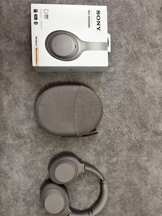Наушники Sony WH-1000XM4 серебристый