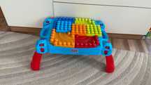 СЕТ Mega Bloks 2 вида - Детска маса + Влак с цифро (50+ части)
