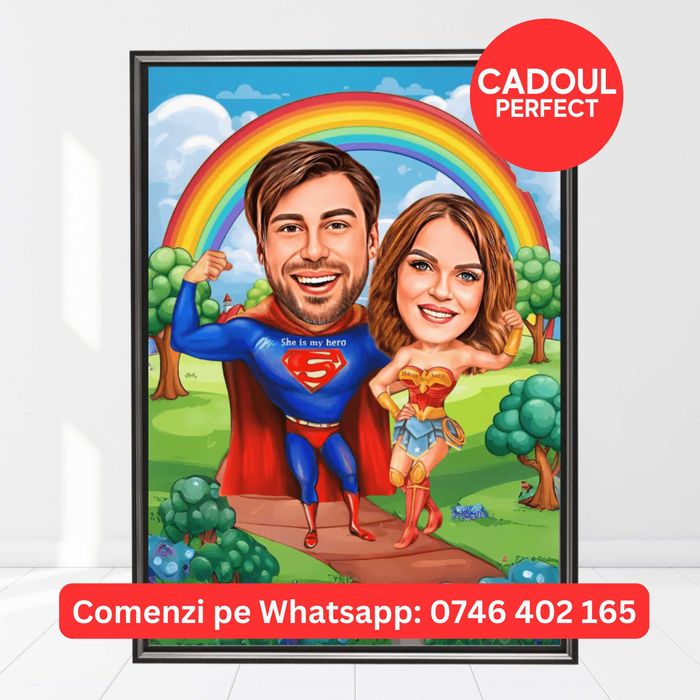 Portrete Caricaturi Tablouri Cadouri Personalizate Femei Barbati Cuplu