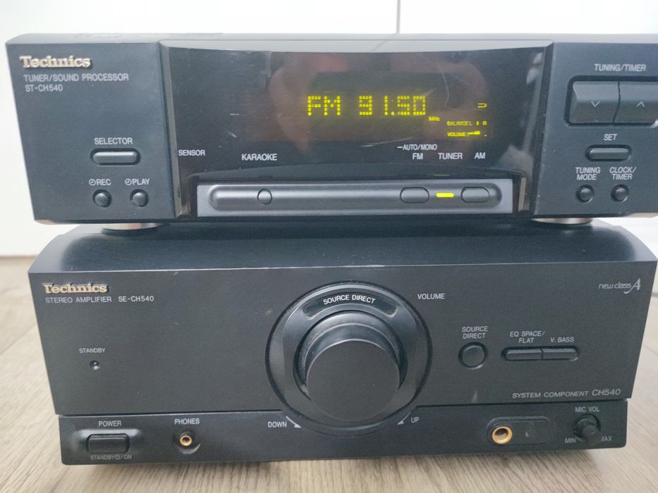 Mini sistem Technics amplificator SE CH 540 si tuner sound procesor