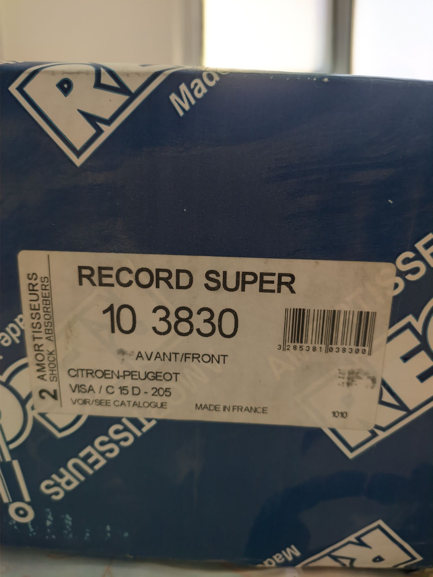 Амортисьори RECORD FRANCE 103830 Пежо 205