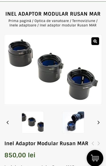 Inele adaptoare Rusan pentru atasament luneta Pulsar Core