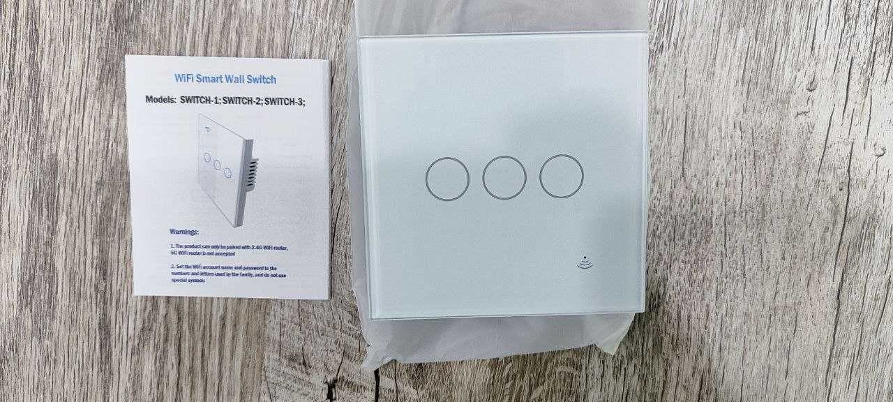 Сенсорный Wi-Fi выключатель на 1 кнопку Tuya Алиса Умный дом