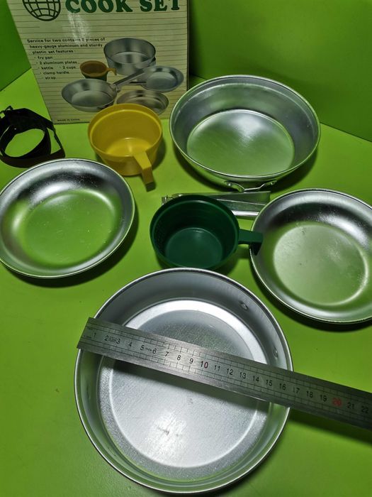 Set de gătit din aluminiu pentru camping, pescuit, vânătoare, drumeții