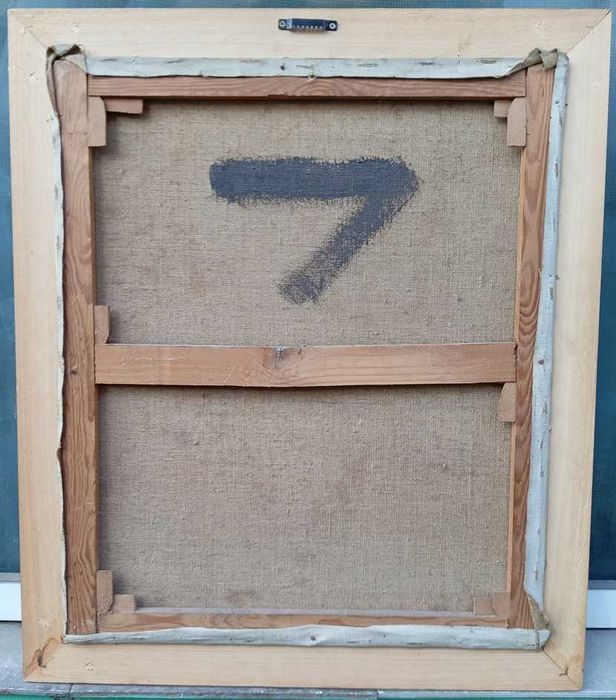 Tablou vechi - vaza cu flori - semnat C. Baba