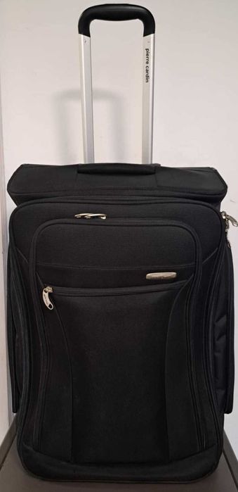 Valiza Troler Pierre Cardin 72 x42x25 cm mare si rezistent, negru