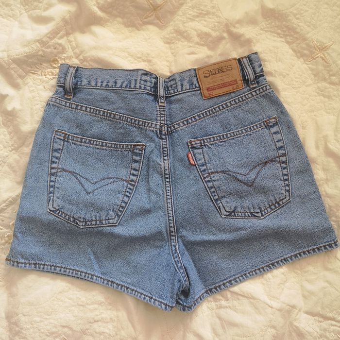 Pantaloni scurți blugi cu talie înaltă, W 29, S-M