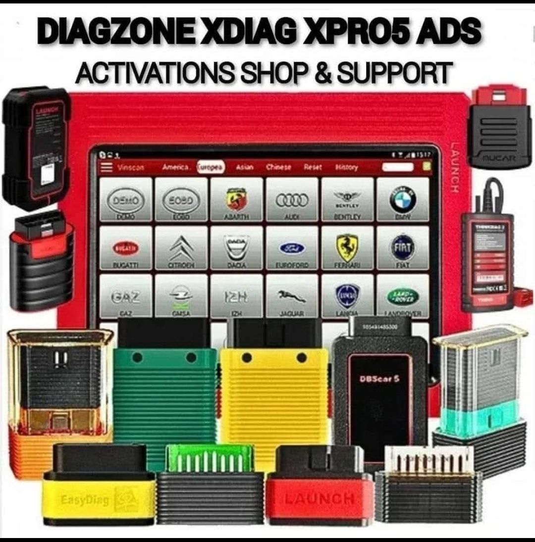 Диагностика LAUNCH X431 Diagzone Xdiag Ads Xpro5 обновяване активация