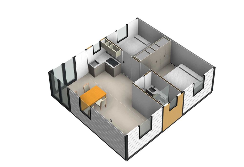 Casa mobila extensibila 4 anotimpuri ,utilata, 39 mp utili