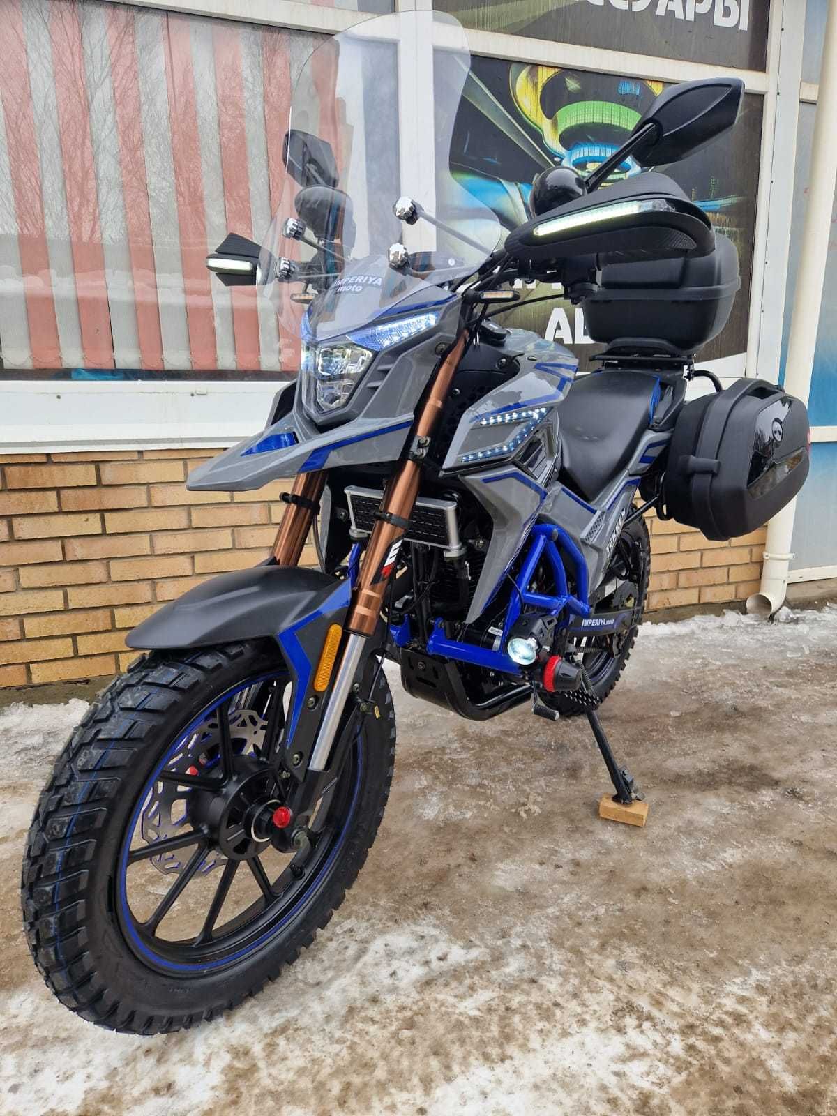 Мотоцикл TEKKEN 300 R LINE в серо-синим цвете,в ТОПовой комплектации