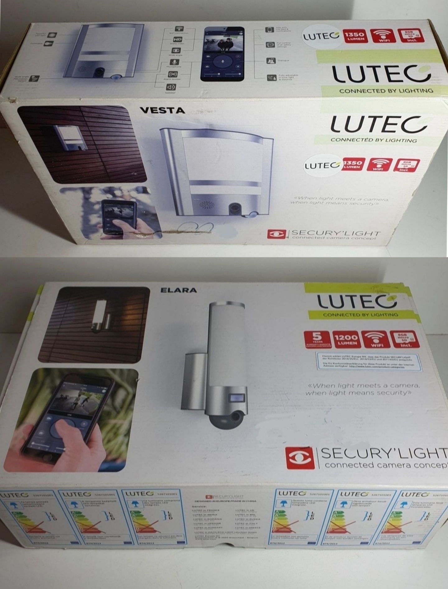 Lampa aplica Lutec cu camera video si senzor de miscare