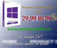 ActivareOnline.ro Windows 10 Pro Licenta Key Retail 32/64 bit