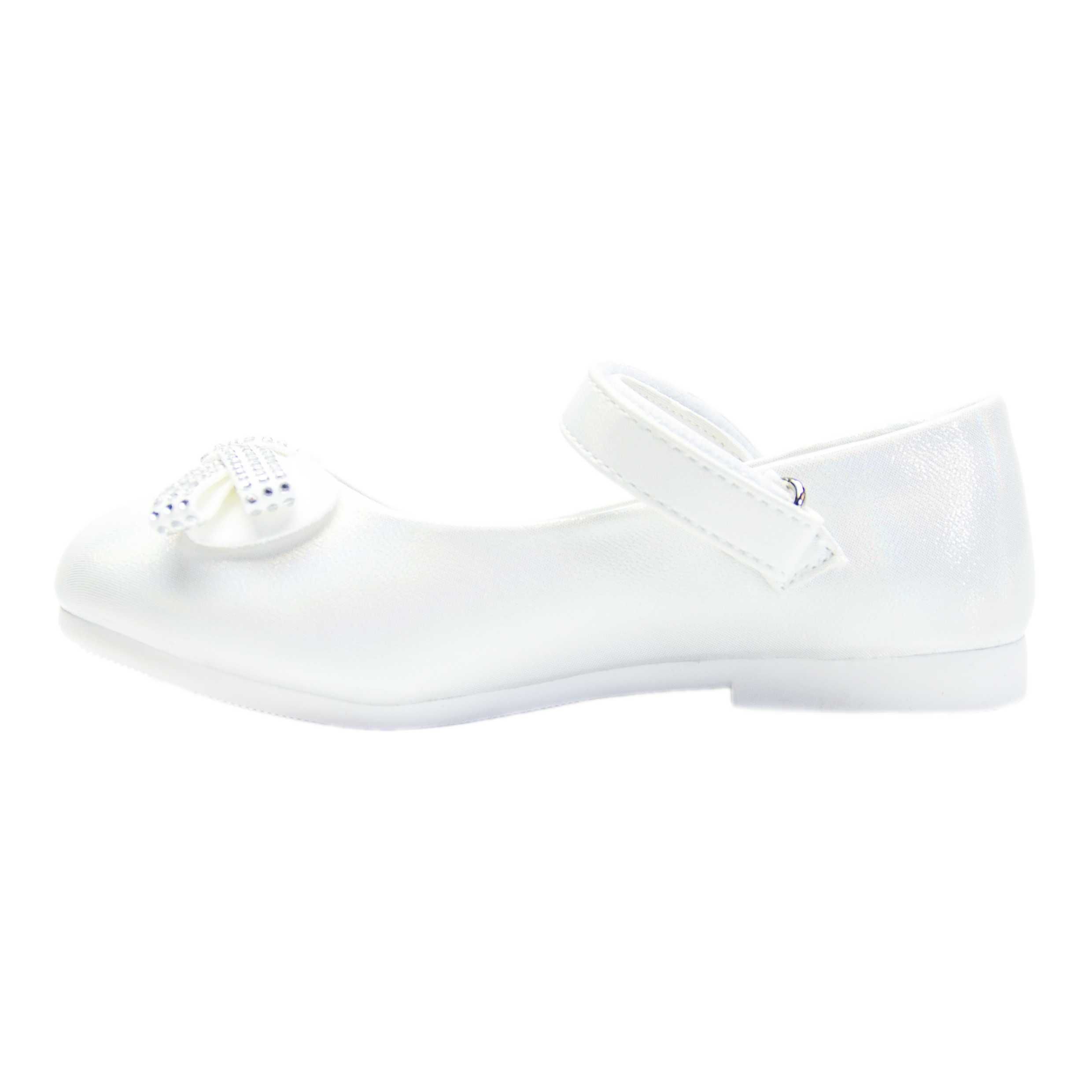 Pantofi eleganti fete F15 | Pantofi albi pentru copii | Pantofi MRS