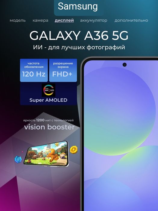 Новый Samsung Galaxy A36 5G  +IMEI +Гарантия +Доставка