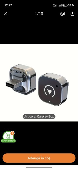 Carplay Stick - conectare telefon - auto fara cablu