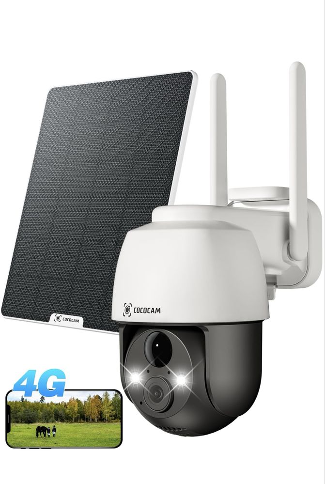 Camera De Supraveghere Independenta Cu Panou Solar si Cartela Sim V