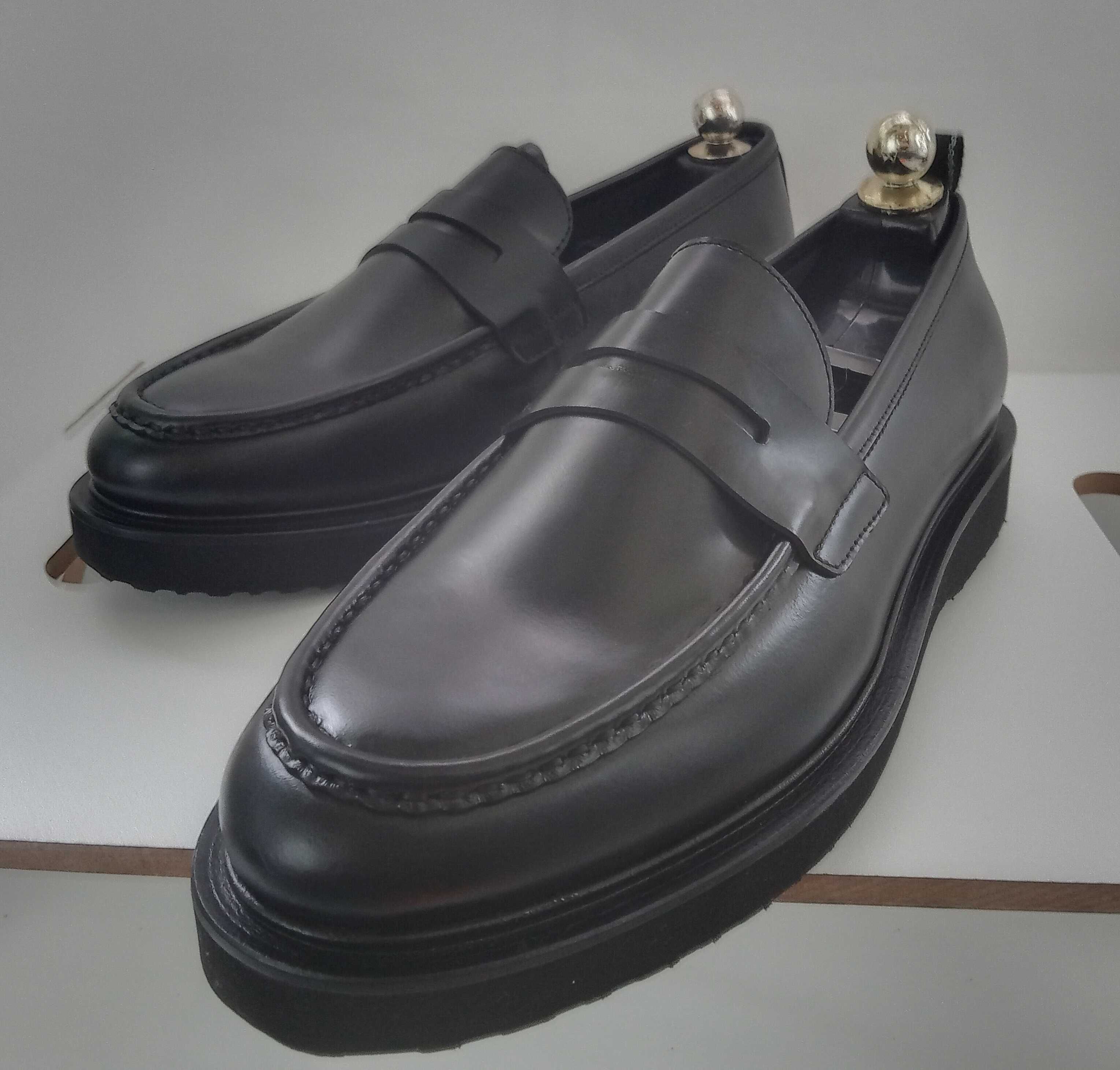 Pantofi loafer 42 penny premium Shoe The Bear NOI piele naturala moale