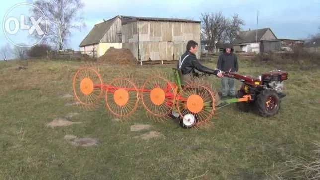 Grebla Greblatoare tip soare cu 4 sori rotativa motocultor / tractoare