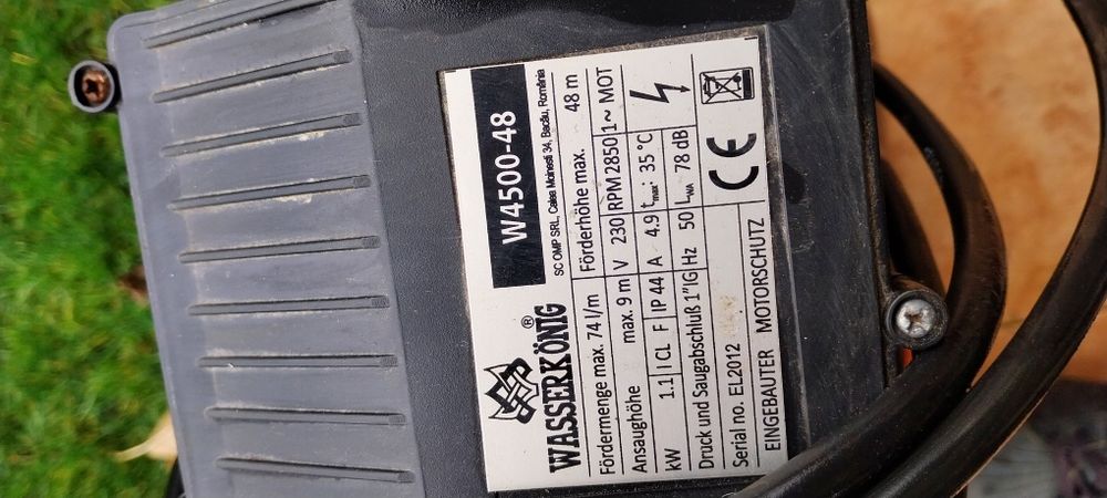 Aproape nou Hidrofor Wasserkonig 1100 wati