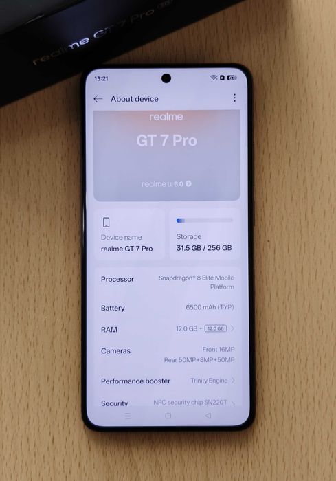 Realme GT7 Pro, Snapdragon 8 Elite, 12 GB + 256GB, 6500mAh, Ca Nou