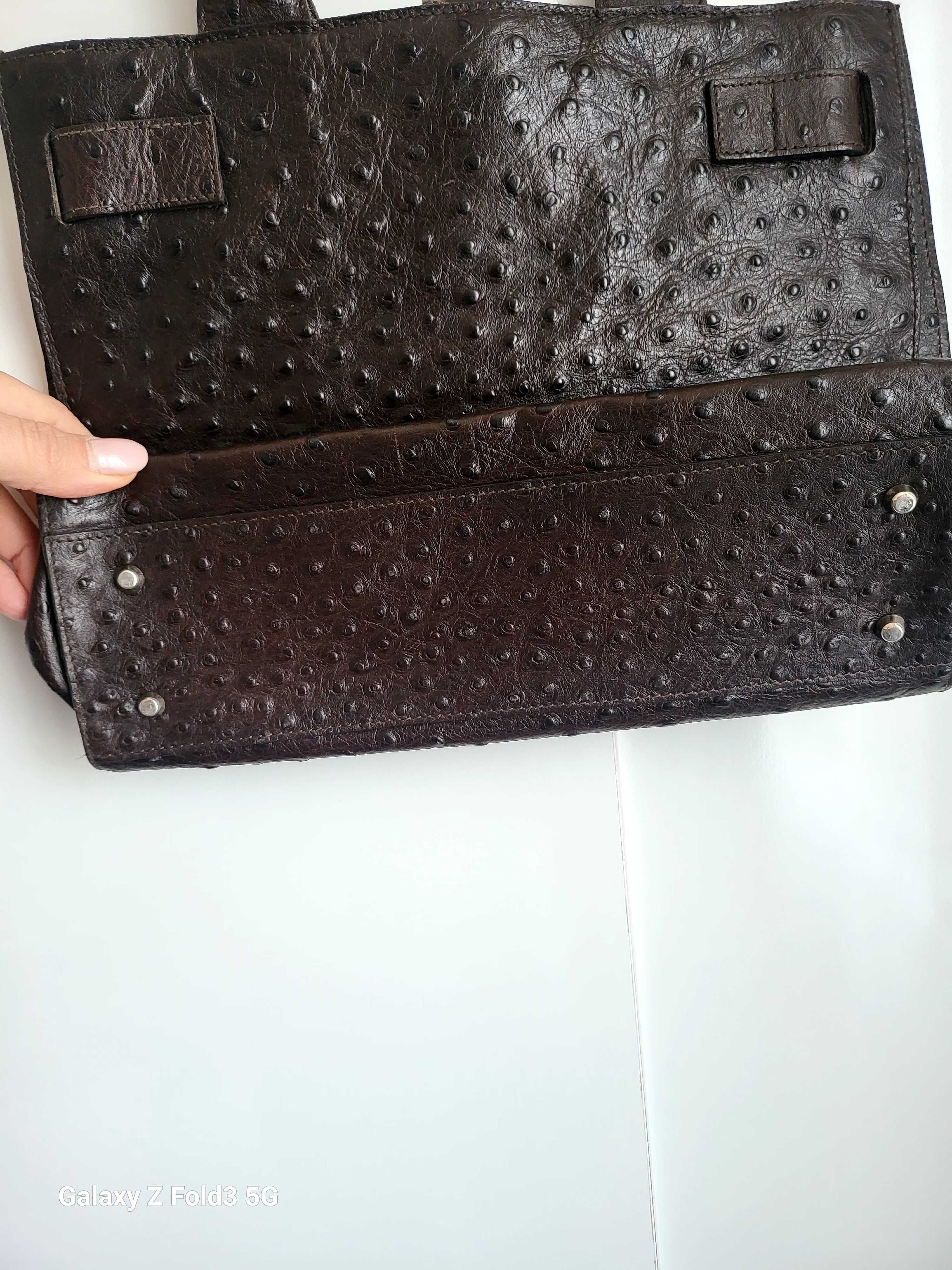 Furla ostrich skin