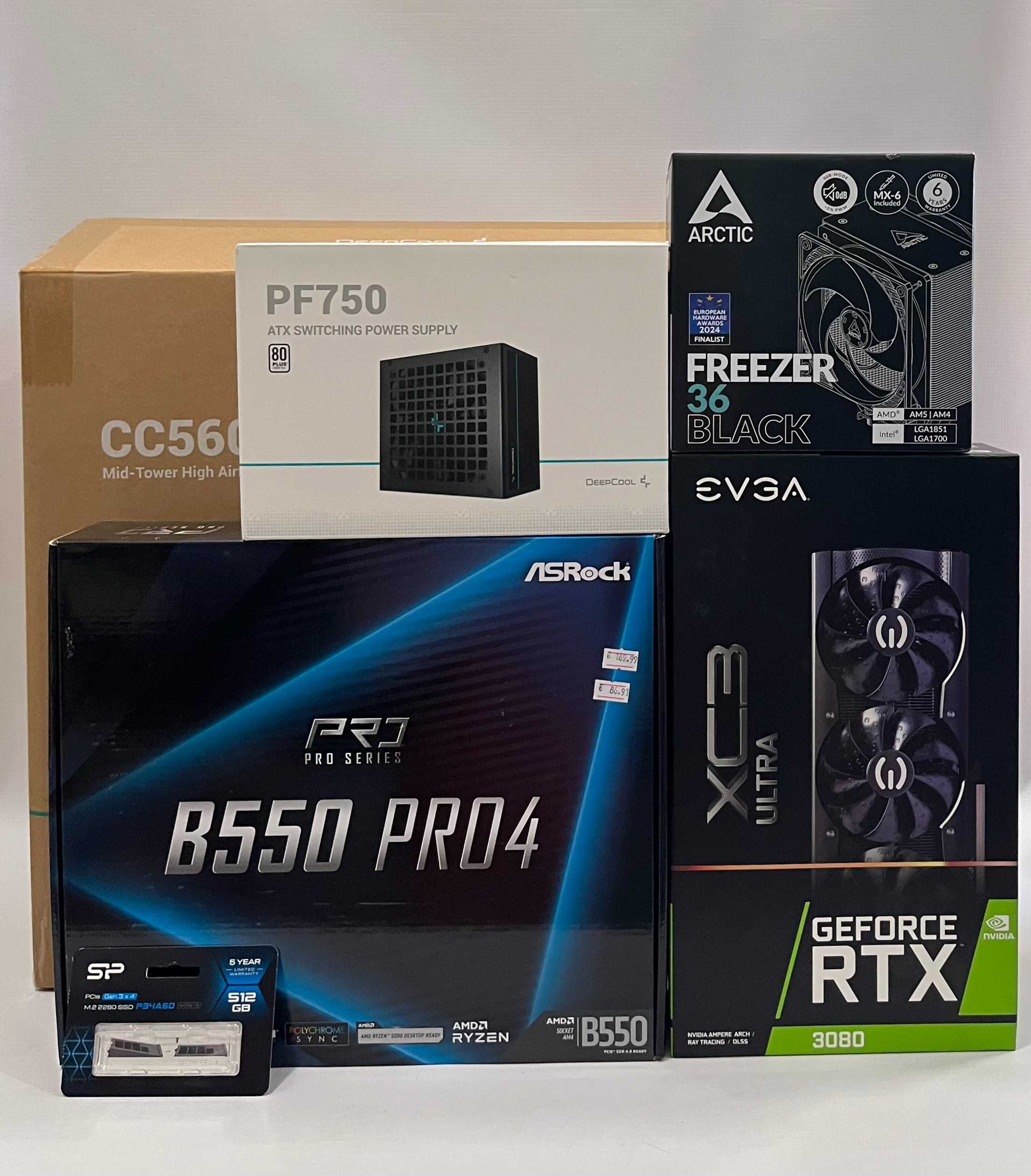 Геймърски компютър AMD Ryzen 7 5700X, RTX 3080 10GB, 32GB ram