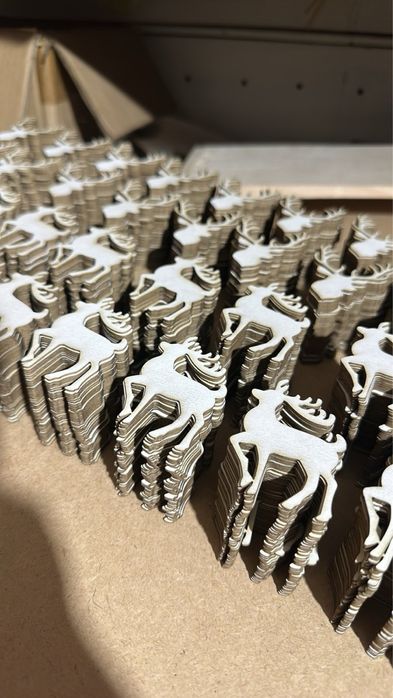 Елементи от бирен картон за коледа-10 бр