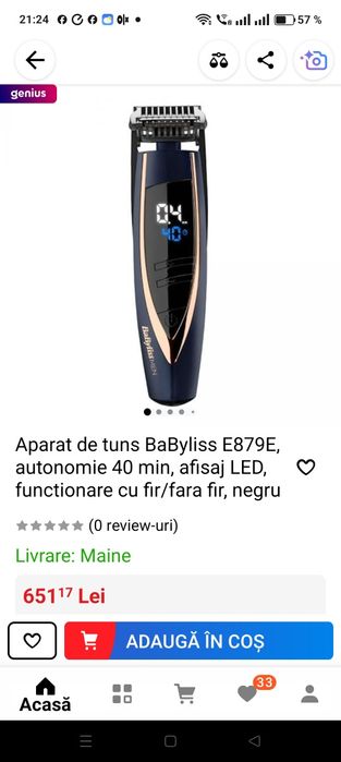 Aparat de tuns barba  BaByliss produs nou