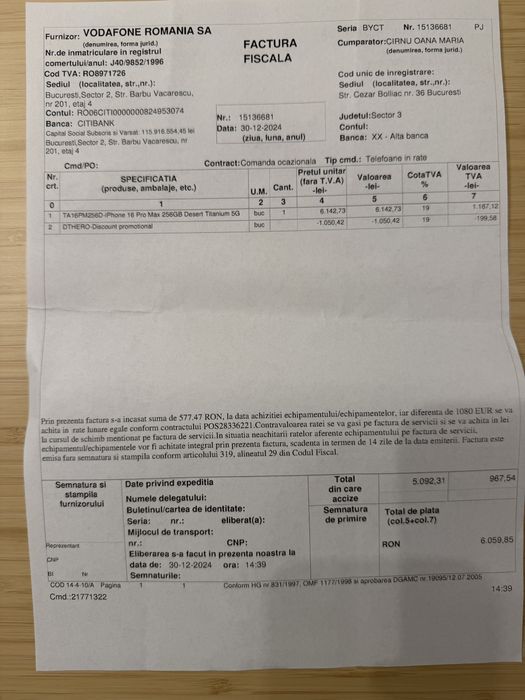 Iphone 16 Pro Max 256Gb