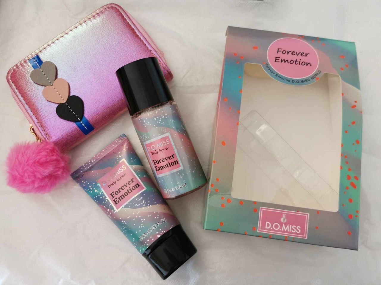 Set portofel +lotiune corp+parfum