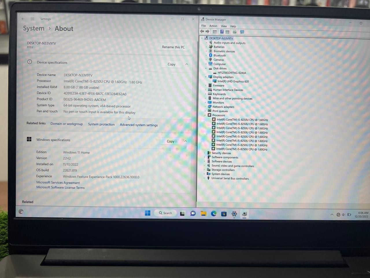 Lenovo noutbook sotiladi. Core i5 8/256 ssd