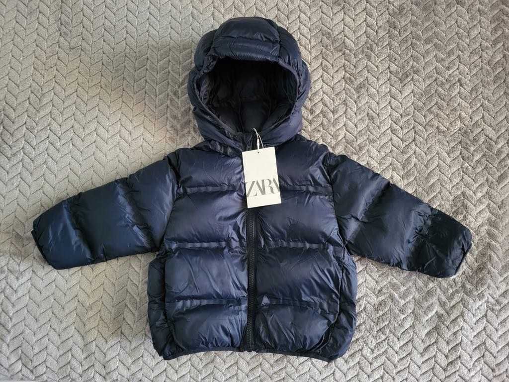 ZARA Зимно Детско Яке - 12/18 месеца 86см - Чисто Ново - Тъмносин цвят