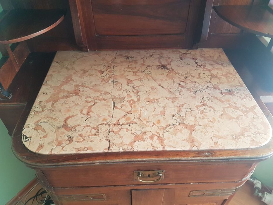 Scrin din lemn de trandafir cu oglinda de cristal