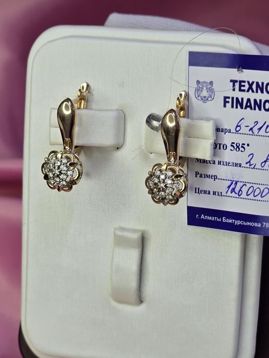 Золото 585, серьги-2.87