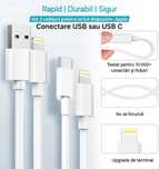 Cablu Apple încărcare+transfer date Ultra Fast Charge. Upgrade Platină
