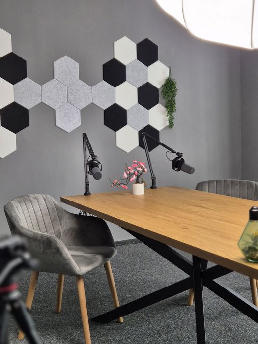 Kit microfon profesional + braț reglabil streaming, podcast, gaming