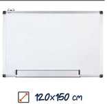 Tabla magnetica alba 150x120 cm, rama de aluminiu, fixare perete