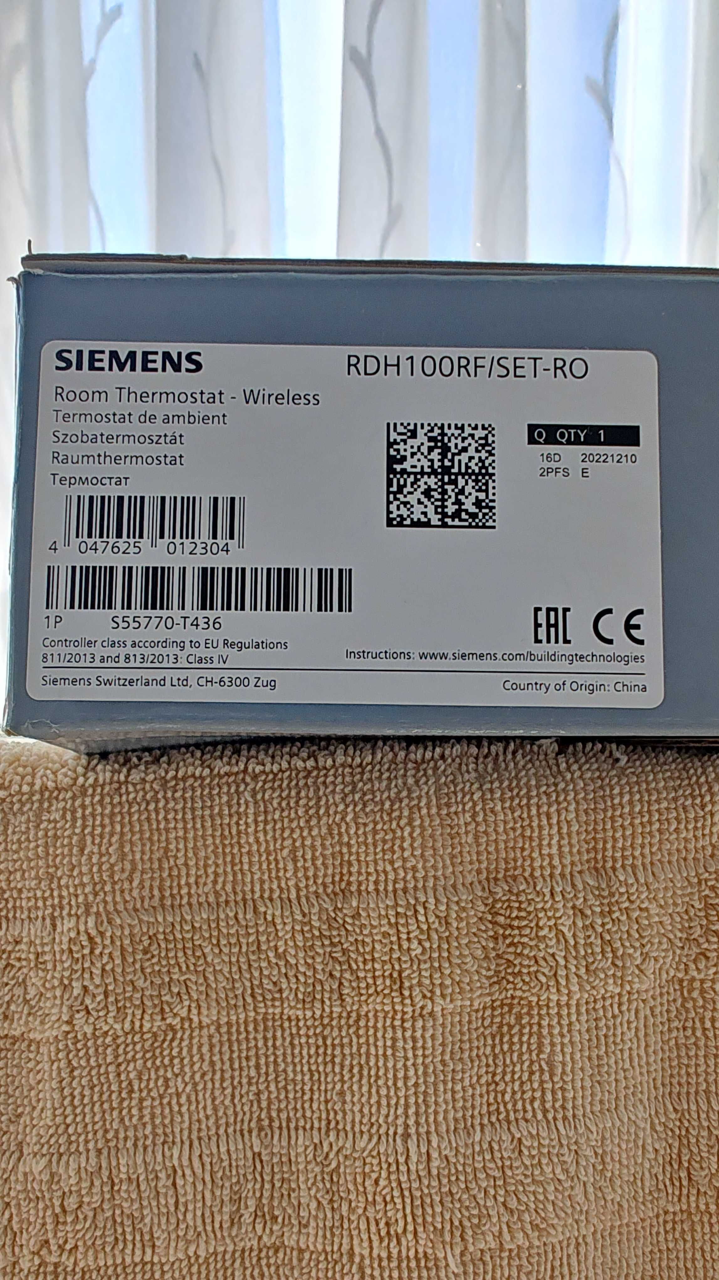 Vand crono-termostat Siemens RDH100RF nou.