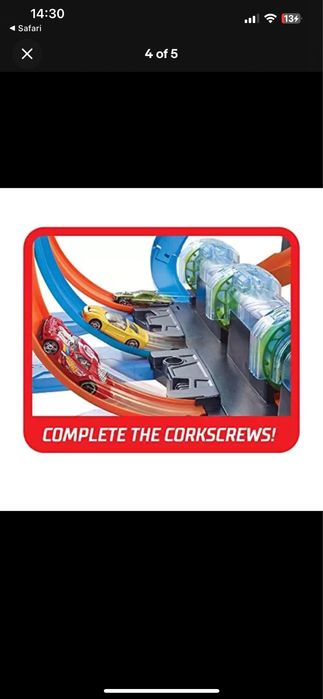 Cursa Hot Wheels Corkscrew , hotwheels track, motorizara.