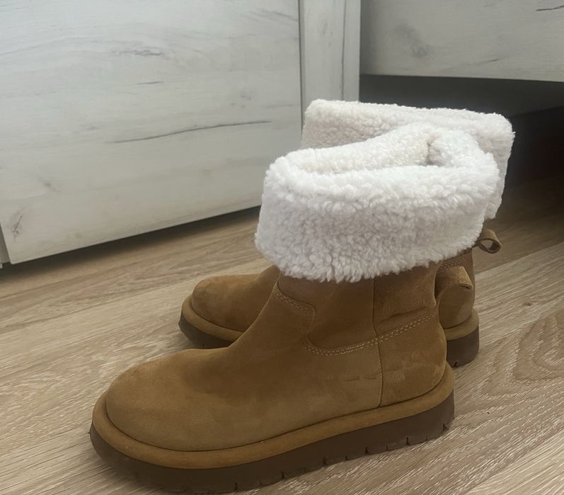 Cizma dama piele intoarsa anblamita