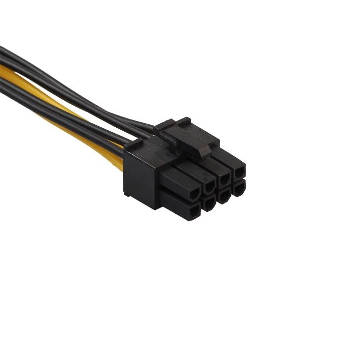 VGA питание переходник свух MOLEX 4PIN на 8PIN(x1) 15cm/ новые.