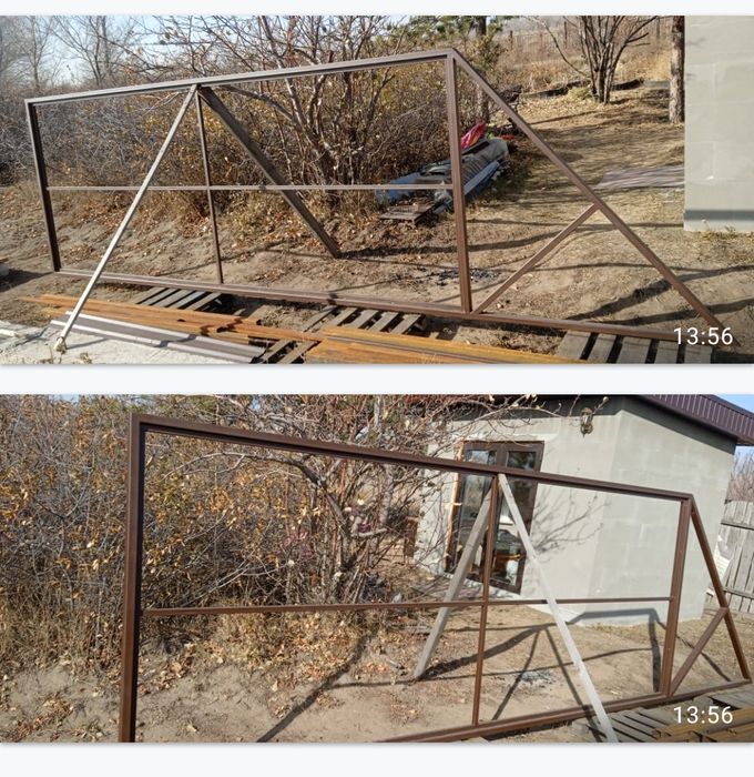 Откатные ворота, каркас